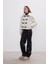 Ekru Peluş Crop Ceket 5
