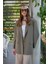 Haki Yırtmaçlı Blazer 1