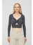 Lycra Soft Touch Kumaş Önü Düğümlü Estewoman Body Bluz 2