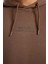 Kahverengi Relax Fit Kapüşonlu Baskılı Sweatshirt Y9652AZ24AU 5