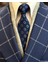 Italyan Stil Slim Fit Ekose Kravuze Erkek Tek Ceket Lacivert T12892 3