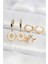 316L Çelik Gold Renk Sedefli Kutup Yıldızı Çoklu Küpe - TJ-BKP8808 2