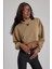 Alejandro Sütlü Kahve Crop Sweatshirt 1