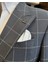 Italyan Stil Slim Fit Ekose Kravuze Erkek Tek Ceket Gri T12893 4