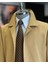 Italyan Stil Mevsimlik Erkek Trençkot Mont Camel T9568 3