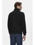 LEON Siyah Yarım Fermuar Dik Yaka Nakışlı Standard Fit Erkek Sweatshirt 3