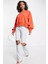 Sportswear Essential Collection Fleece Oversized Kadın Sweatshirt Turuncu 4