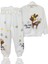 Kız Çocuk Parlak Taş Işlemeli Ponponlu Sevimli Geyik Baskılı Alt / Üst Sweatshirt Takım 1