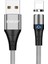 2m 3A Pd Hızlı Şarj Manyetik Kablo Usb'den Lightning Veri Iletim Kablosuna-Gümüş (Yurt Dışından) 1