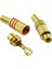 Starkpro ST-2020 Rca Dişi Tos Metal Yaylı Gold 3 Çizgili 2 Li Jack Fiş [1 Kırmızı 1 Siyah] 3