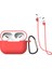 Airpods Pro Red için Silikon + Kordonu + Taşınabilir Kanca Kulaklık Kılıfı (Yurt Dışından) 1