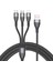 2 M 3'ü 1 Arada Usb'den Ip'ye/tip-C/mikro USB Kablosu Cep Telefonu Kablosu, 6A Hızlı Şarj Kablosu-Siyah (Yurt Dışından) 1