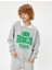 Polo Yaka Sweatshirt Oversize Kolej Baskılı Uzun Kollu 3