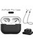 Apple Airpods Pro için Askılı+Sabit Parçalı Silikon Kulaklık Kılıfı (Yurt Dışından) 2