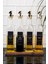 4'lü Cam Yağdanlık Seti, Ahşap Stant, Gold Kilit, 500 ml, Sarı, Şeffaf 1