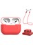 Apple Airpods Pro Red için Askılı + Sabit Parçalı Silikon Kulaklık Kılıfı (Yurt Dışından) 1
