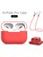 Apple Airpods Pro Red için Askılı + Sabit Parçalı Silikon Kulaklık Kılıfı (Yurt Dışından) 2