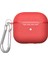 Apple Airpods 3 Red için Litchi Texture Yumuşak Tpu Anahtarlık Kulaklık Kılıfı (Yurt Dışından) 1