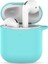 Apple Airpods için Anahtarlıklı Silikon 2019 Cyan Kulaklık Kılıfı (Yurt Dışından) 1