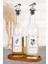 Tekno Trust 2'li Cam Yağdanlık Ahşap Stantlı Zeytin Yağı Ayçiçek Yağı Şişesi Yağdanlık 750 ml 1