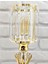 Modern Dekoratif Gold Metal Burgu Kristal Taşlı Kristal Silindir Şapkalı Abajur Masa Lambası 4