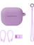 Apple Airpods 3 için 4 Adet Takım Koruyucu Seti Kulakiçi Yumuşak Silikon Koruyucu Kiti İle Bilek Kayışı Kayış Tokası Kulak Kancası Kulaklık Kılıfı (Yurt Dışından) 1