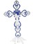 Haç Standı Haçı Katolik Süsleme 20CM Boyunda Mavi (Yurt Dışından) 3