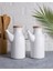 Beyaz 1000 ml Porselen Yağlık Kapaklı Vakumlu Set, şık ve kullanışlı aksesuar 1