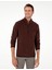 Pierre Cardin Erkek Kahverengi Regular Fit Yarım Fermuarlı Polar Sweatshirt 50298973-VR029 3