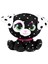 Brave Bull。tasarımcı Moda Pet Dottie Woofington Premium Köpek Peluş Hayvan Yumuşak Peluş, Glitter Siyah ve Beyaz 6 Inç (Yurt Dışından) 2