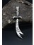 Gümüş 925 Ayar Gümüş Kolye Ucu Hz. Ali ( Zülfikar Kılıcı ) Zirkon Taşlı 901214 1