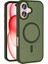 Apple iPhone 16 Plus ile Uyumlu Kılıf Magsafe Şarj Özellikli Mat Arka Yüzeyli Kapak 1