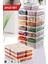 24'lü Set Freshbox ve Kendinden Kapaklı Saklama Kabı Seti Krem 1