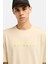 Uv-Protectıon Logo Short Krem Erkek Kısa Kol T-Shirt 3