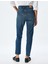 Mom Fit Kot Pantolon Yüksek Bel Dar Kalıp Düğmeli Cepli Pamuklu - Mom Fit Jeans 4