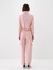 Kadın Pembe Doğal Yün Dokulu Slim Fit Kazak 4