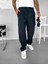 Erkek Baggy Fit Kadife Geniş Kalıp Bol Paça Pantolon Lacivert 3