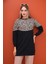 Kadın Üstü Leopar Desenli Iki Iplik Tunik Sweatshirt 245113 - 2