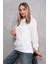 Kadın Kanguru Cepli Kapüşonlu Iki Iplik Sweatshirt 245099 - 2