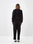 Kadın Siyah Pamuk Dokulu Oversize Sweat Pantolon 4