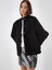 Kadın Siyah Esnek Dokulu Oversize Ceket 2