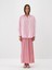 Kadın Pembe Pamuk Dokulu Oversize Gömlek 1