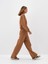 Kadın Camel Pamuk Dokulu Oversize Sweatmont 2