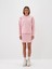 Kadın Pembe Pamuk Dokulu Oversize Sweatshirt 1