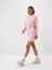 Kadın Pembe Pamuk Dokulu Oversize Sweatshirt 2