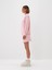 Kadın Pembe Pamuk Dokulu Oversize Sweatshirt 3
