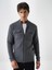 Erkek Antrasit Doğal Yün Dokulu Regular Fit Hırka 2