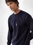 Erkek Lacivert Pamuk Dokulu Regular Fit Sweatshirt 2