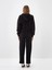 Kadın Siyah Pamuk Dokulu Oversize Sweatmont 4