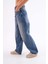 Kadın Beli Kemer Detaylı Kot Pantolon 245037 - 4